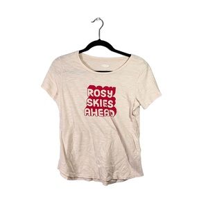 Old Navy Everywear Rosy Skies Ahead Short Sleeve Casual T Shirt Size XS